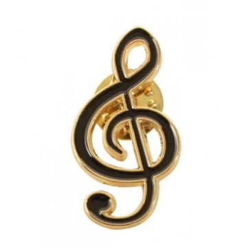 Pin clave de Sol -Ragtime- esmalte negro