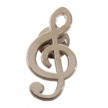 Pin clave de Sol -Ragtime- plateado