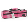 BEAUMONT estuche color rosa con motas blancas, flauta pata de Do