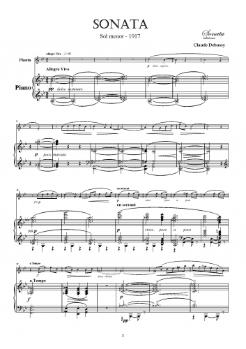 DEBUSSY: Sonata (Sol m.-1917)