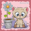 Bayeta Musicfantasy Cat - Microfibra 40cm x 40cm