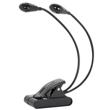Lampara con pinza para atril (2 led)