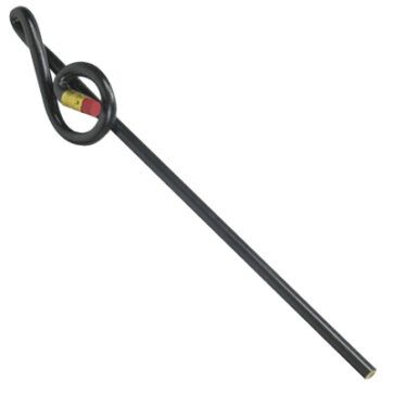 Lapiz - Color negro - Forma: clave de Sol