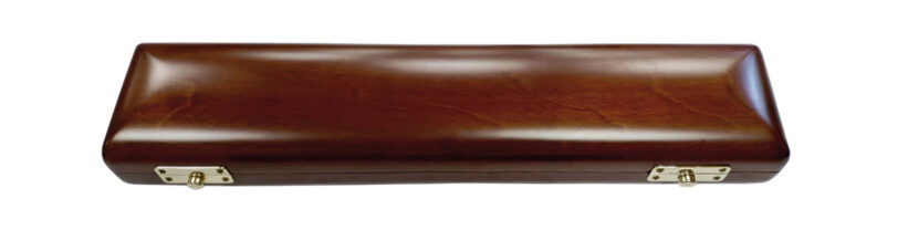 MF-Estuche de madera natural. Color Caoba. Flauta pata Do