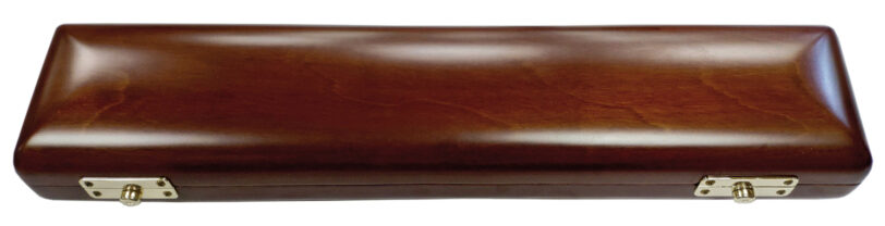 MF-Estuche de madera natural. Color Caoba. Flauta pata Si
